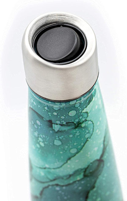 Insulated Water Bottle - On-The-Go Refillable Stainless Steel Water Bottles For Adults, Reusable Thermos Travel Tumbler With Leak-proof Lid For Hot & Cold Beverages (17Oz. Copper Peach)