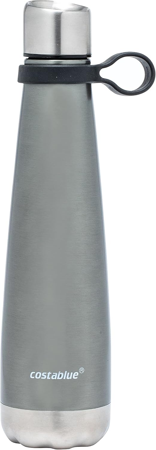 Insulated Water Bottle - On-The-Go Refillable Stainless Steel Water Bottles For Adults, Reusable Thermos Travel Tumbler With Leak-proof Lid For Hot & Cold Beverages (17Oz. Copper Peach)