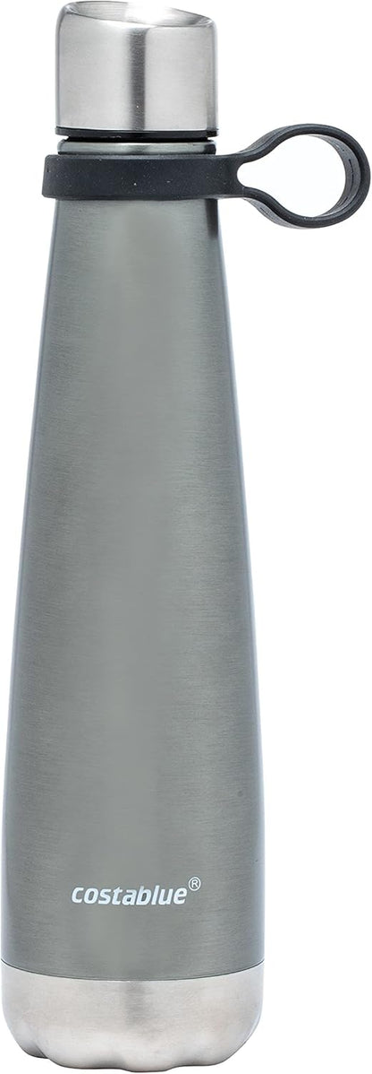 Insulated Water Bottle - On-The-Go Refillable Stainless Steel Water Bottles For Adults, Reusable Thermos Travel Tumbler With Leak-proof Lid For Hot & Cold Beverages (17Oz. Copper Peach)