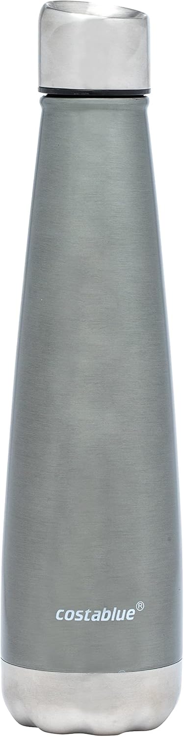 Insulated Water Bottle - On-The-Go Refillable Stainless Steel Water Bottles For Adults, Reusable Thermos Travel Tumbler With Leak-proof Lid For Hot & Cold Beverages (17Oz. Copper Peach)