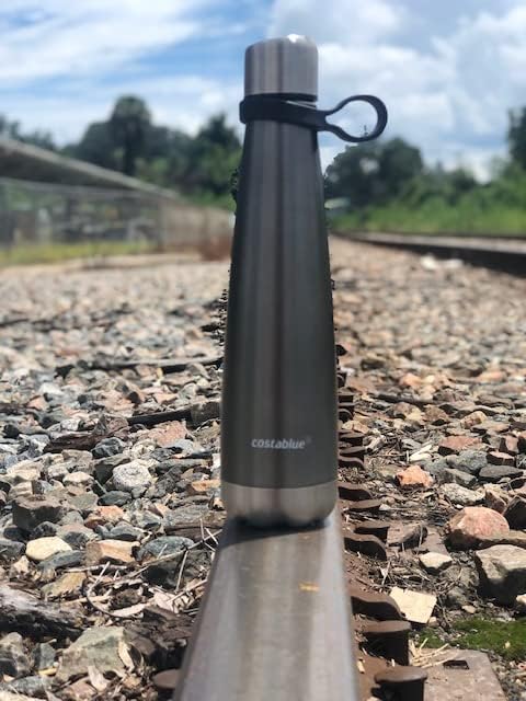 Insulated Water Bottle - On-The-Go Refillable Stainless Steel Water Bottles For Adults, Reusable Thermos Travel Tumbler With Leak-proof Lid For Hot & Cold Beverages (17Oz. Copper Peach)