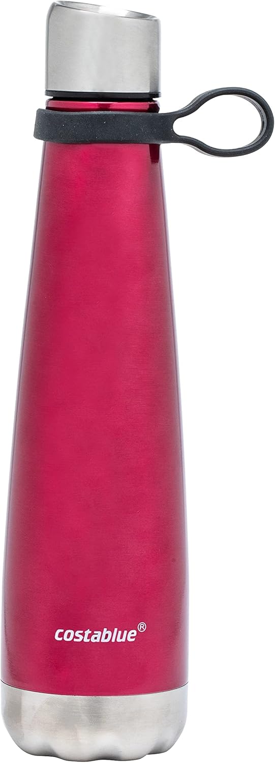 Insulated Water Bottle - On-The-Go Refillable Stainless Steel Water Bottles For Adults, Reusable Thermos Travel Tumbler With Leak-proof Lid For Hot & Cold Beverages (17Oz. Copper Peach)