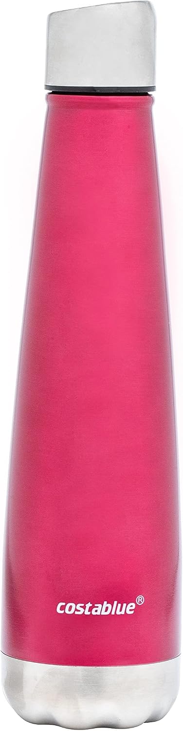 Insulated Water Bottle - On-The-Go Refillable Stainless Steel Water Bottles For Adults, Reusable Thermos Travel Tumbler With Leak-proof Lid For Hot & Cold Beverages (17Oz. Copper Peach)