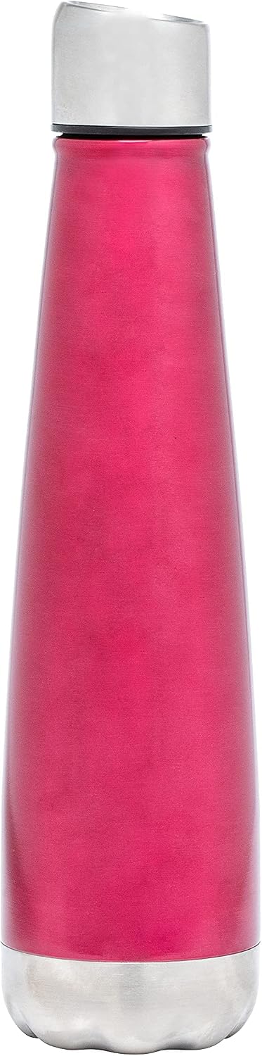 Insulated Water Bottle - On-The-Go Refillable Stainless Steel Water Bottles For Adults, Reusable Thermos Travel Tumbler With Leak-proof Lid For Hot & Cold Beverages (17Oz. Copper Peach)