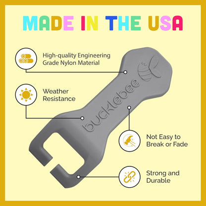 Easy Car Seat Buckle Release Aid for Children Unbuckle Car Seat Release Tool - Button Pusher - Opener for Nails - Buckle Release (Teal)