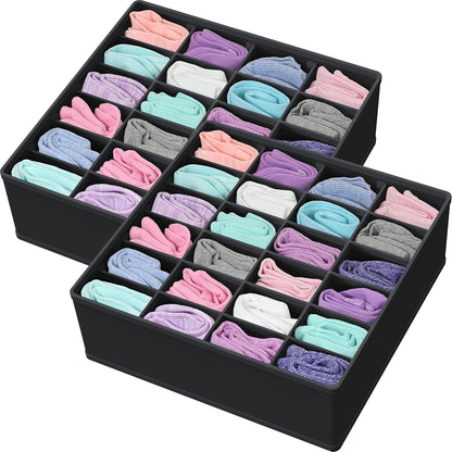 Closet Sock Organizer, 24 Cell, Pink