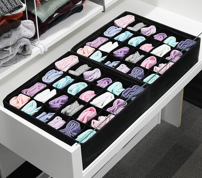 Closet Sock Organizer, 24 Cell, Pink