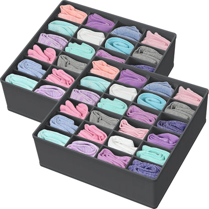 Closet Sock Organizer, 24 Cell, Pink