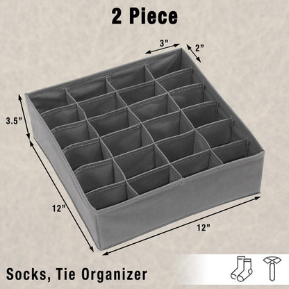 Closet Sock Organizer, 24 Cell, Pink