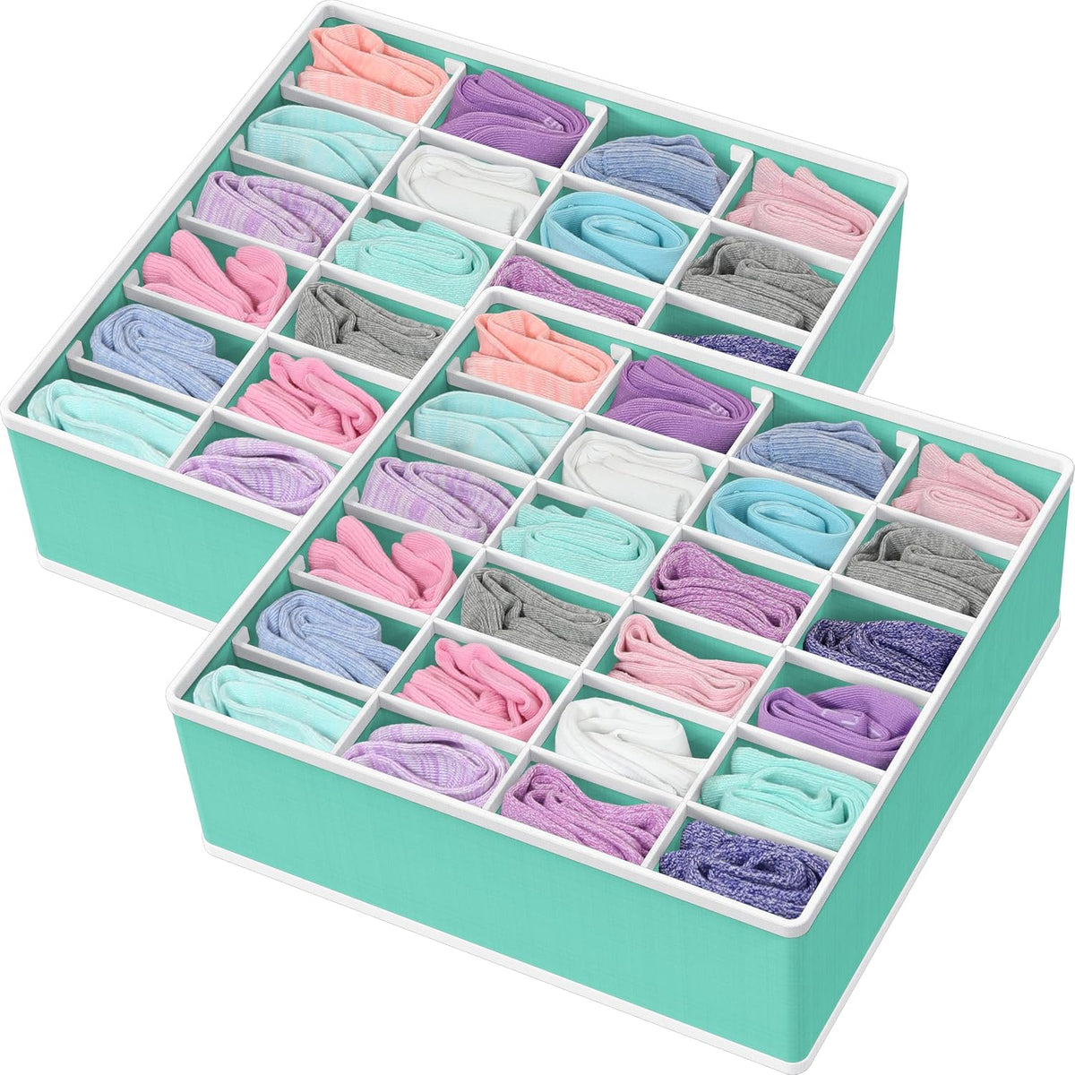 Closet Sock Organizer, 24 Cell, Pink
