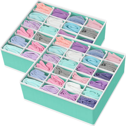 Closet Sock Organizer, 24 Cell, Pink