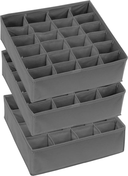 Closet Sock Organizer, 24 Cell, Pink