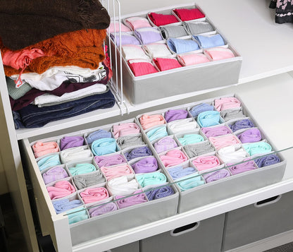 Closet Sock Organizer, 24 Cell, Pink