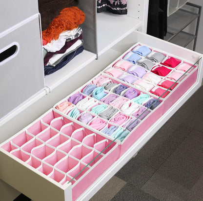 Closet Sock Organizer, 24 Cell, Pink