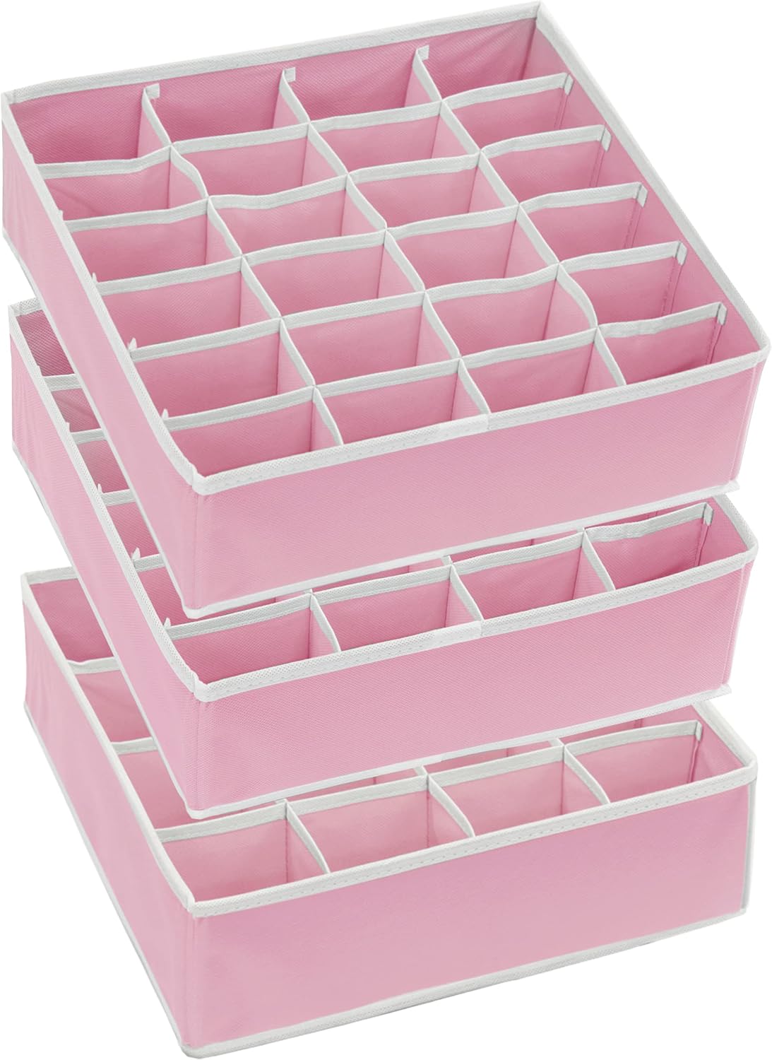 Closet Sock Organizer, 24 Cell, Pink