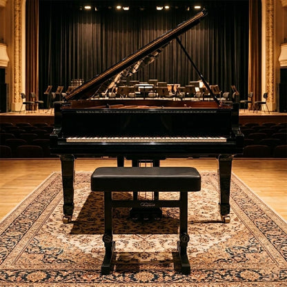 Adjustable Piano Bench, Comfortable Padded Keyboard Stool, Black