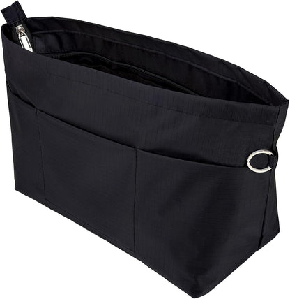 Handbag Tote Purse Organizer Insert, Large, Black
