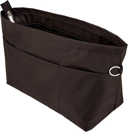 Handbag Tote Purse Organizer Insert, Large, Black
