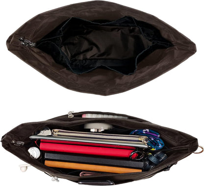 Handbag Tote Purse Organizer Insert, Large, Black