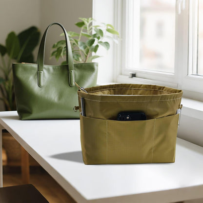 Handbag Tote Purse Organizer Insert, Large, Black