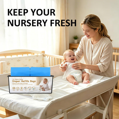 120 Bags Diaper Pail Refills Bags Compatible with Genie Easy Roll Signature & Platinum Diaper Pails,Each 30 Bags Holds Up to 1410 Newborn Diapers,7-Layer Odor-Barrier Technology (4 Pack)