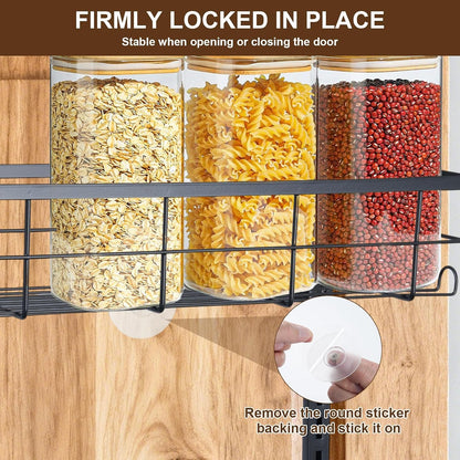Pantry Door Organizer, 9-Tier Over The Door Pantry Organizer for Kitchen Pantry Storage, Adjustable Metal Hanging Spice Rack with 9 Baskets for Pantry Kitchen Bathroom Laundry Room Closet, Black