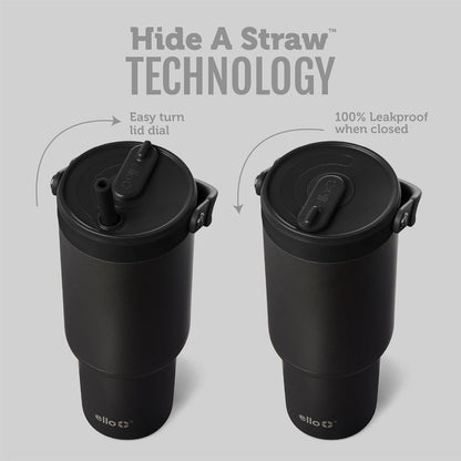 Oasis Go+ 26oz Insulated Stainless Steel Tumbler with Straw, Jadeglow | Insulated stainless steel cup with top handle, retracting straw, leakproof lid, 24 hours cold, & cupholder fit for travel