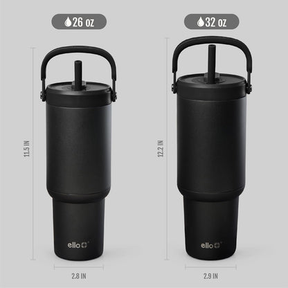 Oasis Go+ 26oz Insulated Stainless Steel Tumbler with Straw, Jadeglow | Insulated stainless steel cup with top handle, retracting straw, leakproof lid, 24 hours cold, & cupholder fit for travel