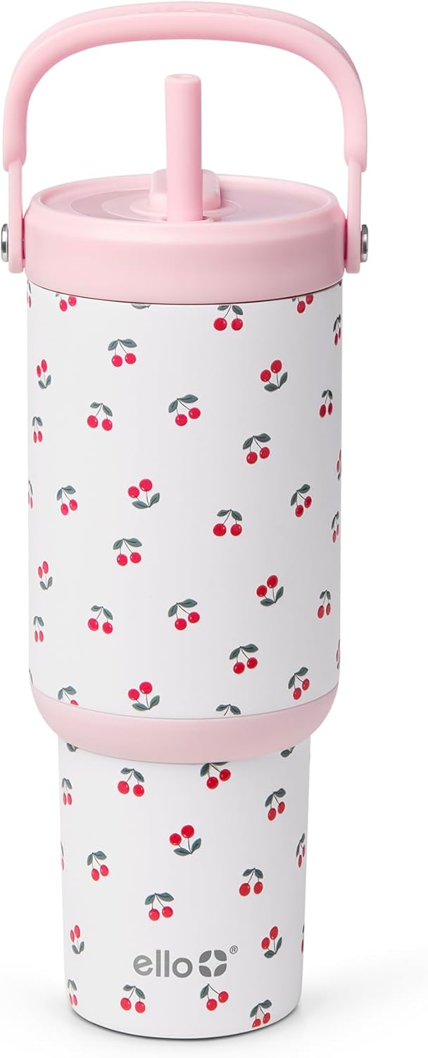 Oasis Go+ 26oz Insulated Stainless Steel Tumbler with Straw, Jadeglow | Insulated stainless steel cup with top handle, retracting straw, leakproof lid, 24 hours cold, & cupholder fit for travel