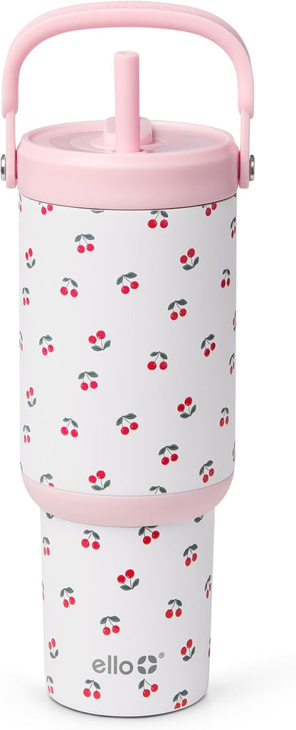 Oasis Go+ 26oz Insulated Stainless Steel Tumbler with Straw, Jadeglow | Insulated stainless steel cup with top handle, retracting straw, leakproof lid, 24 hours cold, & cupholder fit for travel