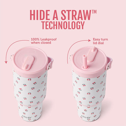 Oasis Go+ 26oz Insulated Stainless Steel Tumbler with Straw, Jadeglow | Insulated stainless steel cup with top handle, retracting straw, leakproof lid, 24 hours cold, & cupholder fit for travel