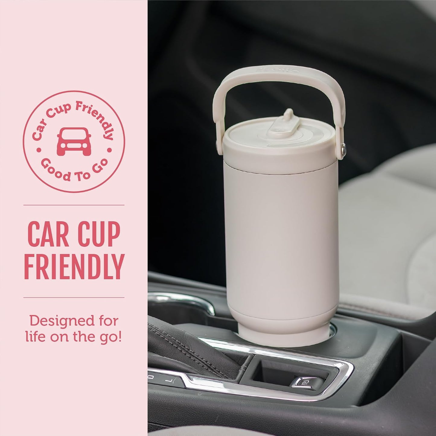 Oasis Go+ 26oz Insulated Stainless Steel Tumbler with Straw, Jadeglow | Insulated stainless steel cup with top handle, retracting straw, leakproof lid, 24 hours cold, & cupholder fit for travel