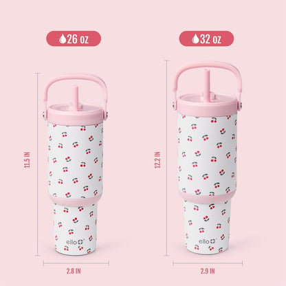 Oasis Go+ 26oz Insulated Stainless Steel Tumbler with Straw, Jadeglow | Insulated stainless steel cup with top handle, retracting straw, leakproof lid, 24 hours cold, & cupholder fit for travel