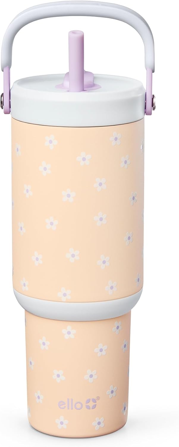 Oasis Go+ 26oz Insulated Stainless Steel Tumbler with Straw, Jadeglow | Insulated stainless steel cup with top handle, retracting straw, leakproof lid, 24 hours cold, & cupholder fit for travel