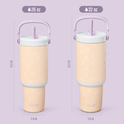 Oasis Go+ 26oz Insulated Stainless Steel Tumbler with Straw, Jadeglow | Insulated stainless steel cup with top handle, retracting straw, leakproof lid, 24 hours cold, & cupholder fit for travel