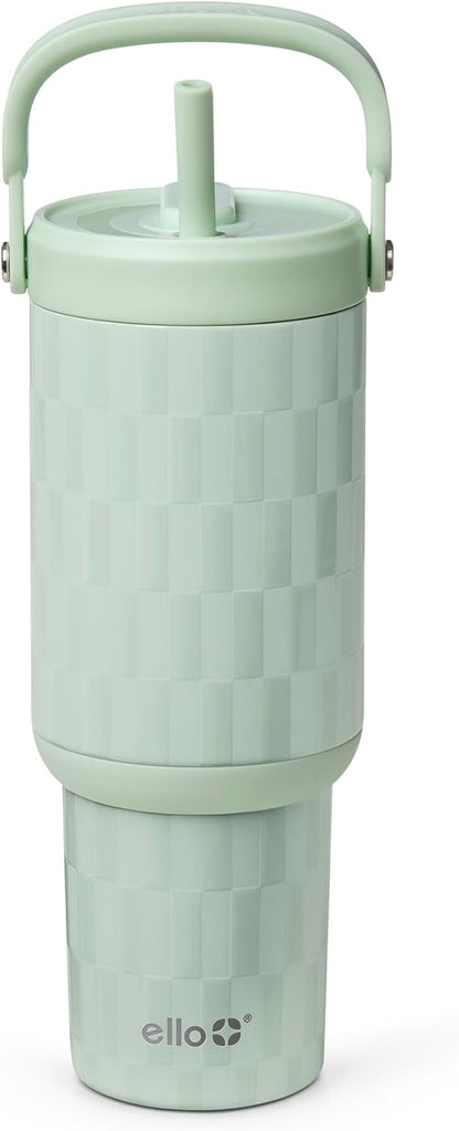 Oasis Go+ 26oz Insulated Stainless Steel Tumbler with Straw, Jadeglow | Insulated stainless steel cup with top handle, retracting straw, leakproof lid, 24 hours cold, & cupholder fit for travel