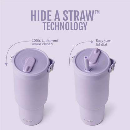 Oasis Go+ 26oz Insulated Stainless Steel Tumbler with Straw, Jadeglow | Insulated stainless steel cup with top handle, retracting straw, leakproof lid, 24 hours cold, & cupholder fit for travel