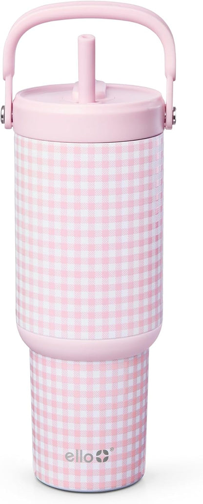Oasis Go+ 26oz Insulated Stainless Steel Tumbler with Straw, Jadeglow | Insulated stainless steel cup with top handle, retracting straw, leakproof lid, 24 hours cold, & cupholder fit for travel