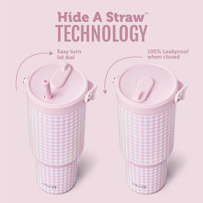 Oasis Go+ 26oz Insulated Stainless Steel Tumbler with Straw, Jadeglow | Insulated stainless steel cup with top handle, retracting straw, leakproof lid, 24 hours cold, & cupholder fit for travel