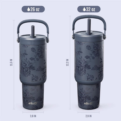 Oasis Go+ 26oz Insulated Stainless Steel Tumbler with Straw, Jadeglow | Insulated stainless steel cup with top handle, retracting straw, leakproof lid, 24 hours cold, & cupholder fit for travel