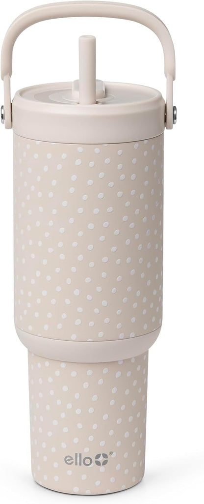 Oasis Go+ 26oz Insulated Stainless Steel Tumbler with Straw, Jadeglow | Insulated stainless steel cup with top handle, retracting straw, leakproof lid, 24 hours cold, & cupholder fit for travel