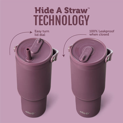 Oasis Go+ 26oz Insulated Stainless Steel Tumbler with Straw, Jadeglow | Insulated stainless steel cup with top handle, retracting straw, leakproof lid, 24 hours cold, & cupholder fit for travel