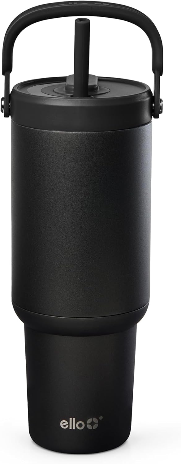 Oasis Go+ 26oz Insulated Stainless Steel Tumbler with Straw, Jadeglow | Insulated stainless steel cup with top handle, retracting straw, leakproof lid, 24 hours cold, & cupholder fit for travel