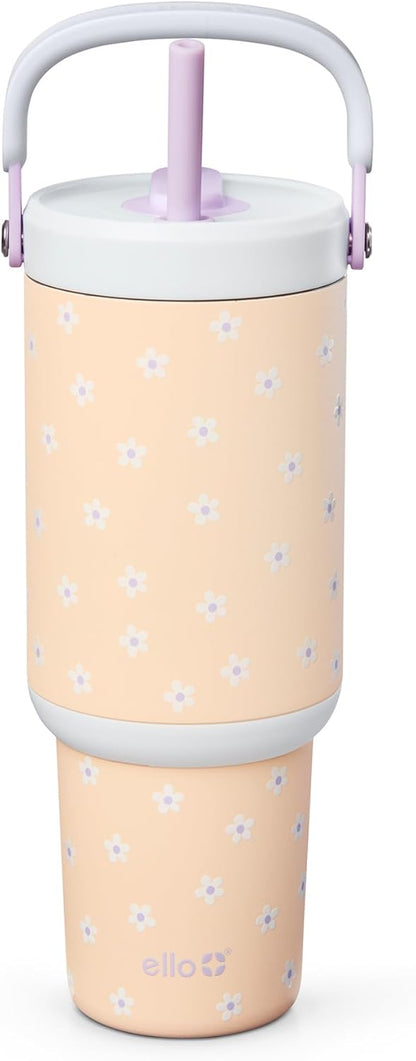 Oasis Go+ 26oz Insulated Stainless Steel Tumbler with Straw, Jadeglow | Insulated stainless steel cup with top handle, retracting straw, leakproof lid, 24 hours cold, & cupholder fit for travel