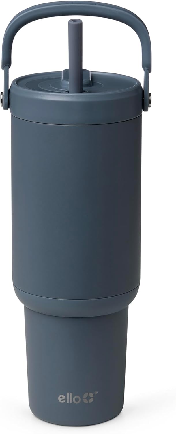 Oasis Go+ 26oz Insulated Stainless Steel Tumbler with Straw, Jadeglow | Insulated stainless steel cup with top handle, retracting straw, leakproof lid, 24 hours cold, & cupholder fit for travel