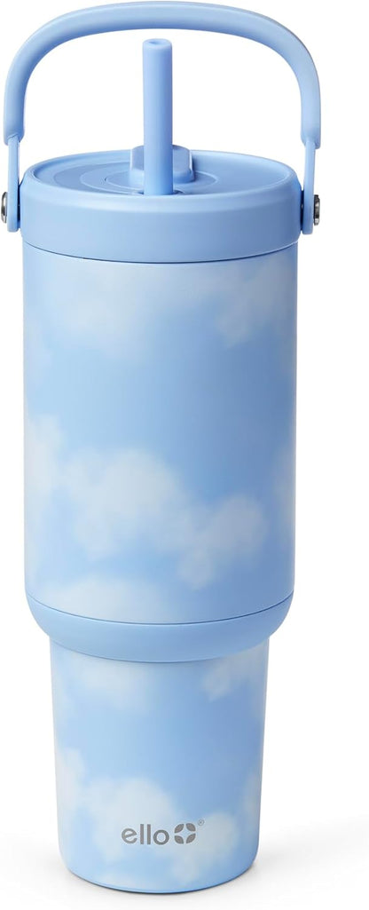 Oasis Go+ 26oz Insulated Stainless Steel Tumbler with Straw, Jadeglow | Insulated stainless steel cup with top handle, retracting straw, leakproof lid, 24 hours cold, & cupholder fit for travel