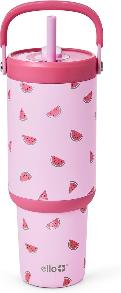 Oasis Go+ 26oz Insulated Stainless Steel Tumbler with Straw, Jadeglow | Insulated stainless steel cup with top handle, retracting straw, leakproof lid, 24 hours cold, & cupholder fit for travel