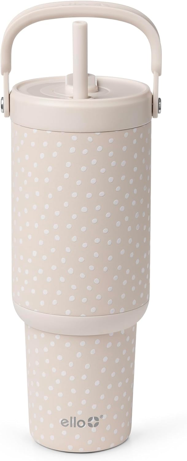Oasis Go+ 26oz Insulated Stainless Steel Tumbler with Straw, Jadeglow | Insulated stainless steel cup with top handle, retracting straw, leakproof lid, 24 hours cold, & cupholder fit for travel