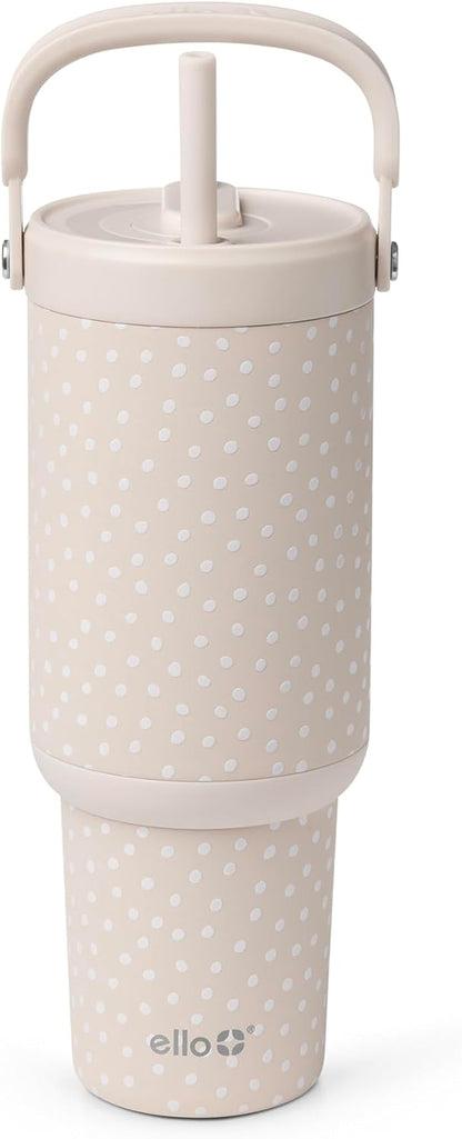 Oasis Go+ 26oz Insulated Stainless Steel Tumbler with Straw, Jadeglow | Insulated stainless steel cup with top handle, retracting straw, leakproof lid, 24 hours cold, & cupholder fit for travel