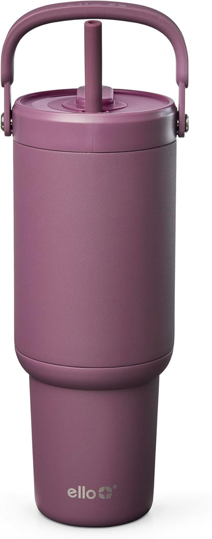 Oasis Go+ 26oz Insulated Stainless Steel Tumbler with Straw, Jadeglow | Insulated stainless steel cup with top handle, retracting straw, leakproof lid, 24 hours cold, & cupholder fit for travel